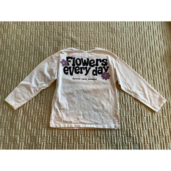 10Y Zara Surround Yourself with Love and Happiness Long Sleeve Graphic T-shirt - Picture 5 of 8